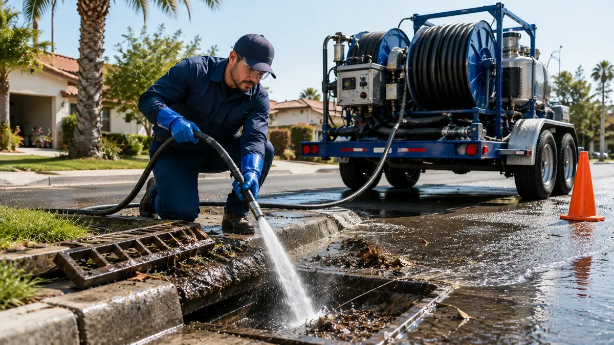 Storm Drain Hydro Jet Cleaning in Palm Springs