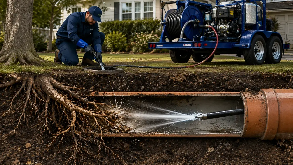 Tree Root Removal with Hydro Jetting in Palm Springs
